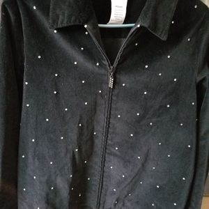 Black rhinestone jacked